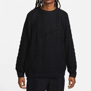 NIKE LIFE CABLE KNIT SWEATER LARGE